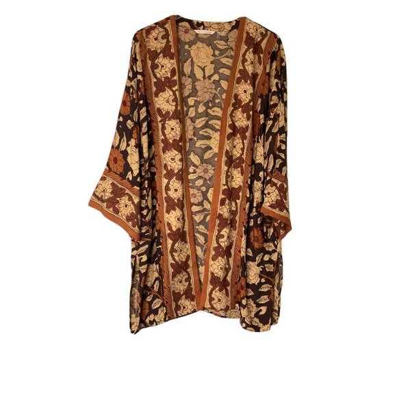 Soft Surroundings Tops - Soft Surrounding Autumn Floral Topper | Kimono | Duster in Extra Large
